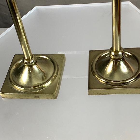 Rhinestone Candle Sticks Gold Tone Bling Design 10” (pair) - Picture 4 of 6